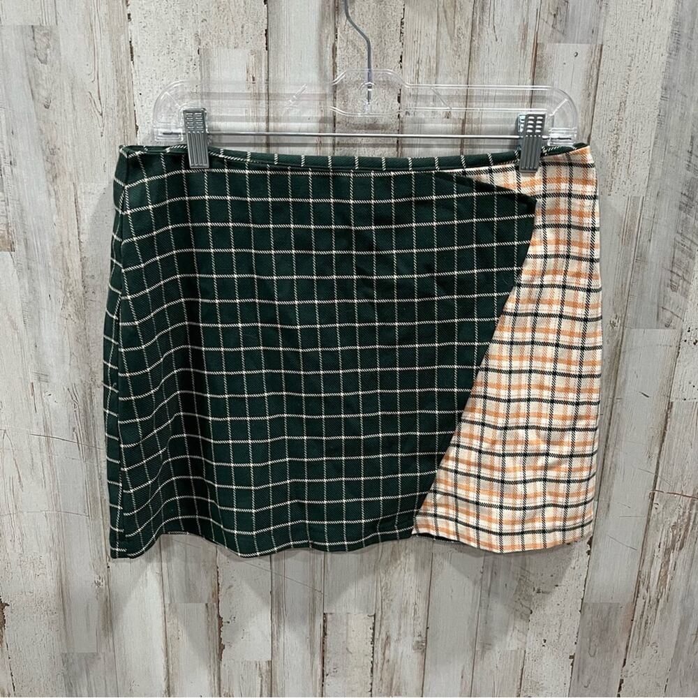 Urban Outfitters Mixed Plaid Mini Schoolgirl Skirt Medium Academia Clueless